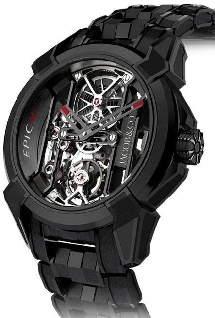 Review Fake Jacob & Co Epic x EX100.21.PS.OP.A21AA Black Titanium Bracelet watch